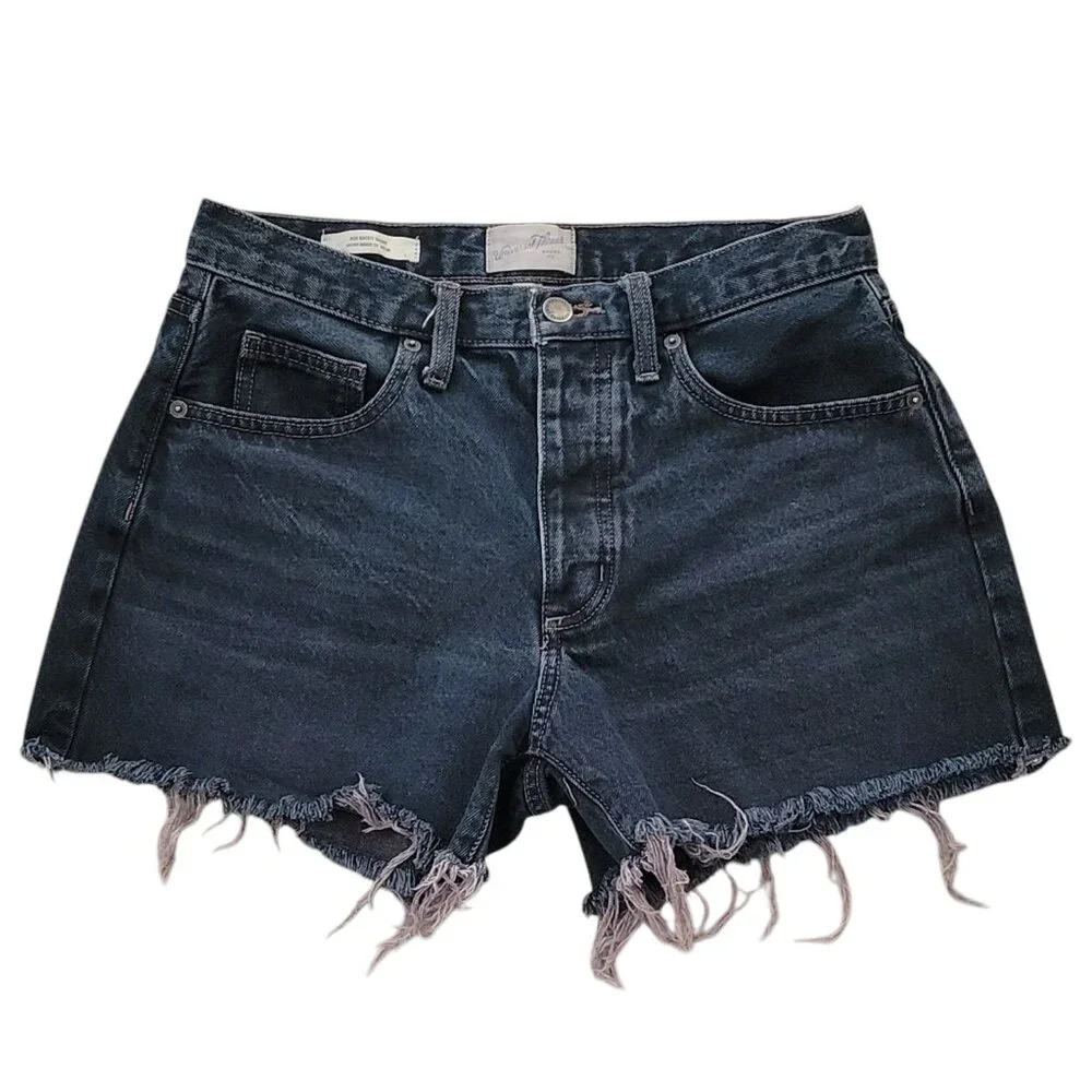 Universal Thread 90s Baggy Short Denim Jean Cut Off Button Fly Shorts Sz 4